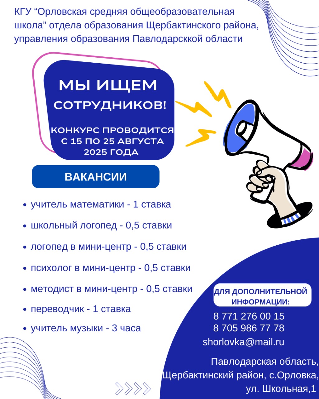 вакансии 2025